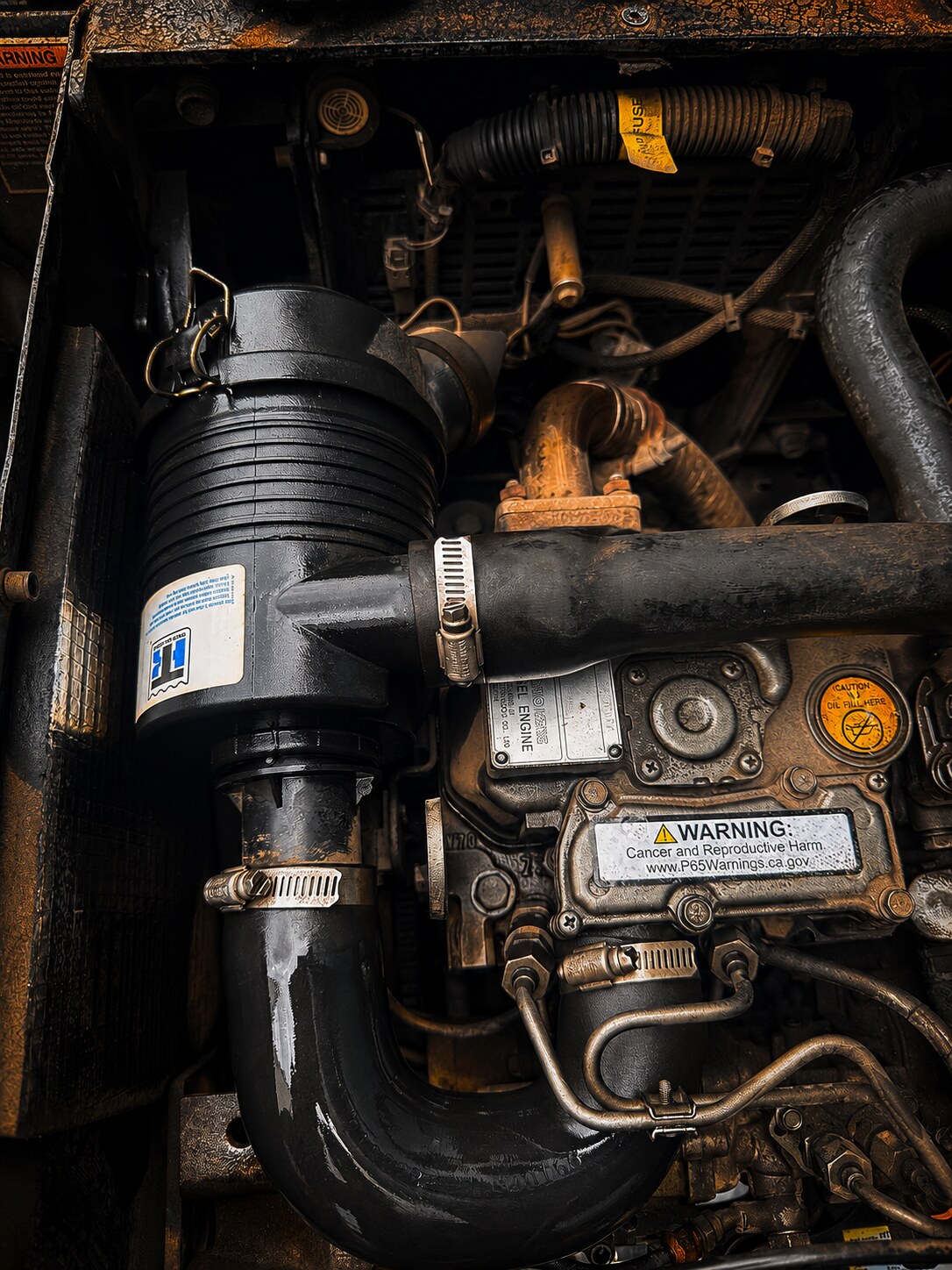 APU Filter & Intake Service: New intake and filter assembly installed