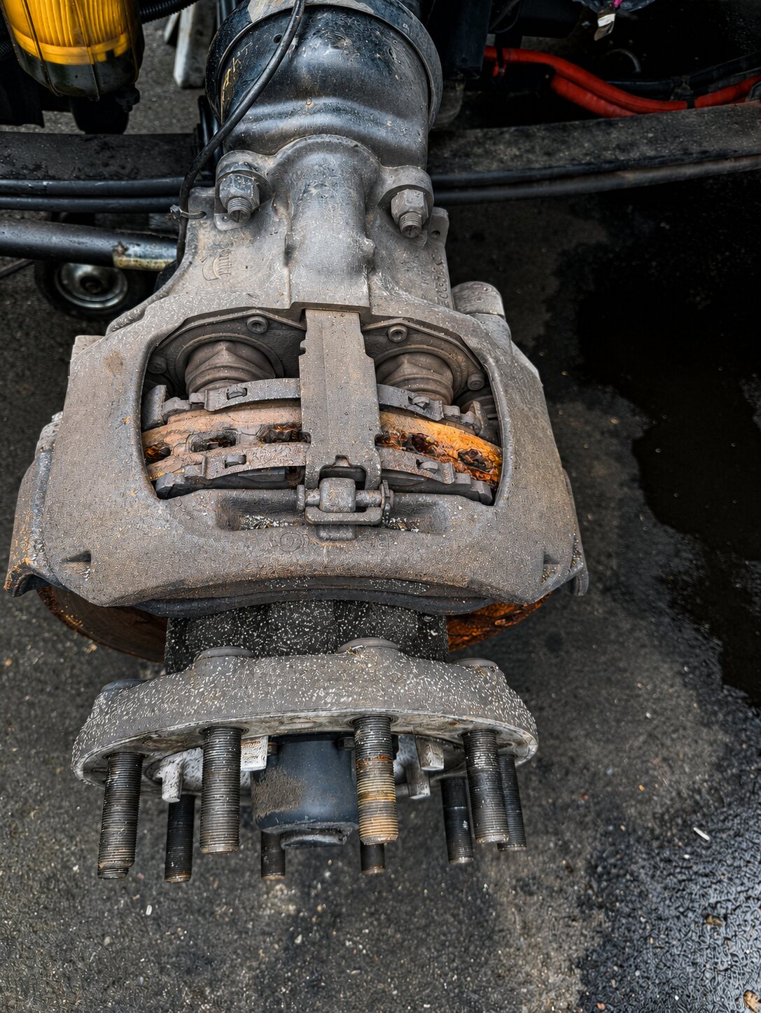 Brake-Pad Inspection — Separate Truck: Brake-pad wear found during inspection