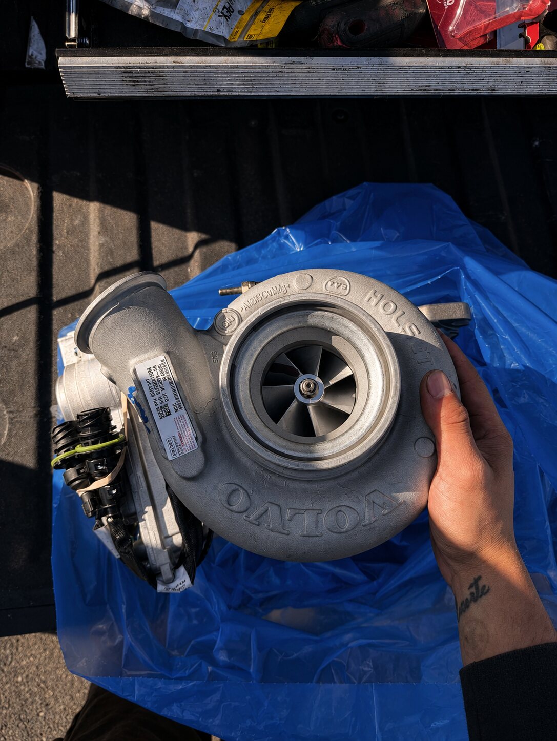 Turbocharger Replacement: New turbocharger ready to install